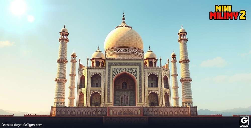 Mini Militia - Doodle Army 2 Upcoming India Map Concept art for upcoming India-themed map in Mini Militia - Doodle Army 2 featuring Taj Mahal-inspired architecture